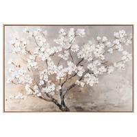 LEINWANDBILD Bäume, Blumen Weiß  - Weiß, KONVENTIONELL, Holzwerkstoff (100/78cm) - Reinders!