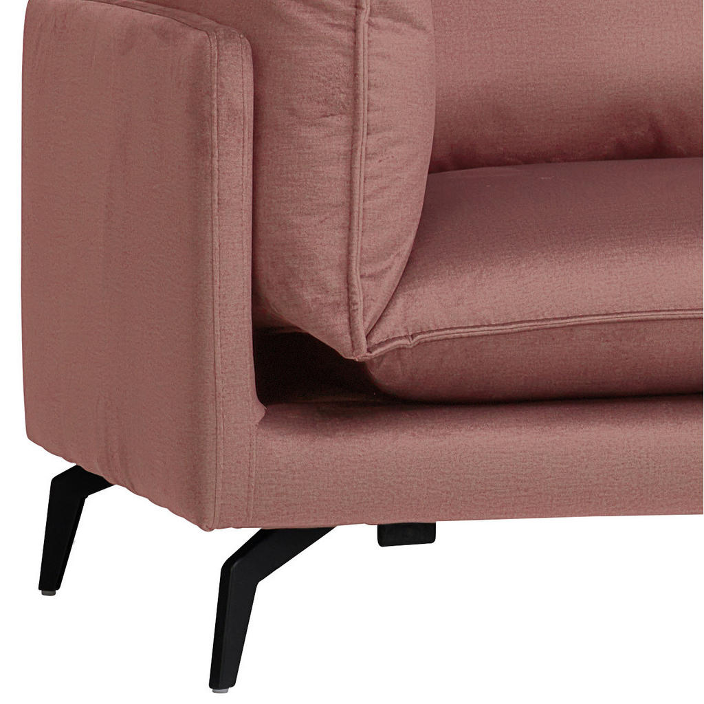 Thumbnail - Carryhome Ecksofa, Altrosa, Textil, 5-Sitzer, Füllung: Schaumstoff, Silikon, Ottomane rechts, L-Form, 241x200 cm, Made i...