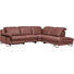 WOHNLANDSCHAFT in Leder Weinrot - Weinrot, Design, Leder/Metall (296/268cm) - Valdera WOHNLANDSCHAFT in Leder Weinrot - Weinrot, Design, Leder/Metall (296/268cm) - Valdera