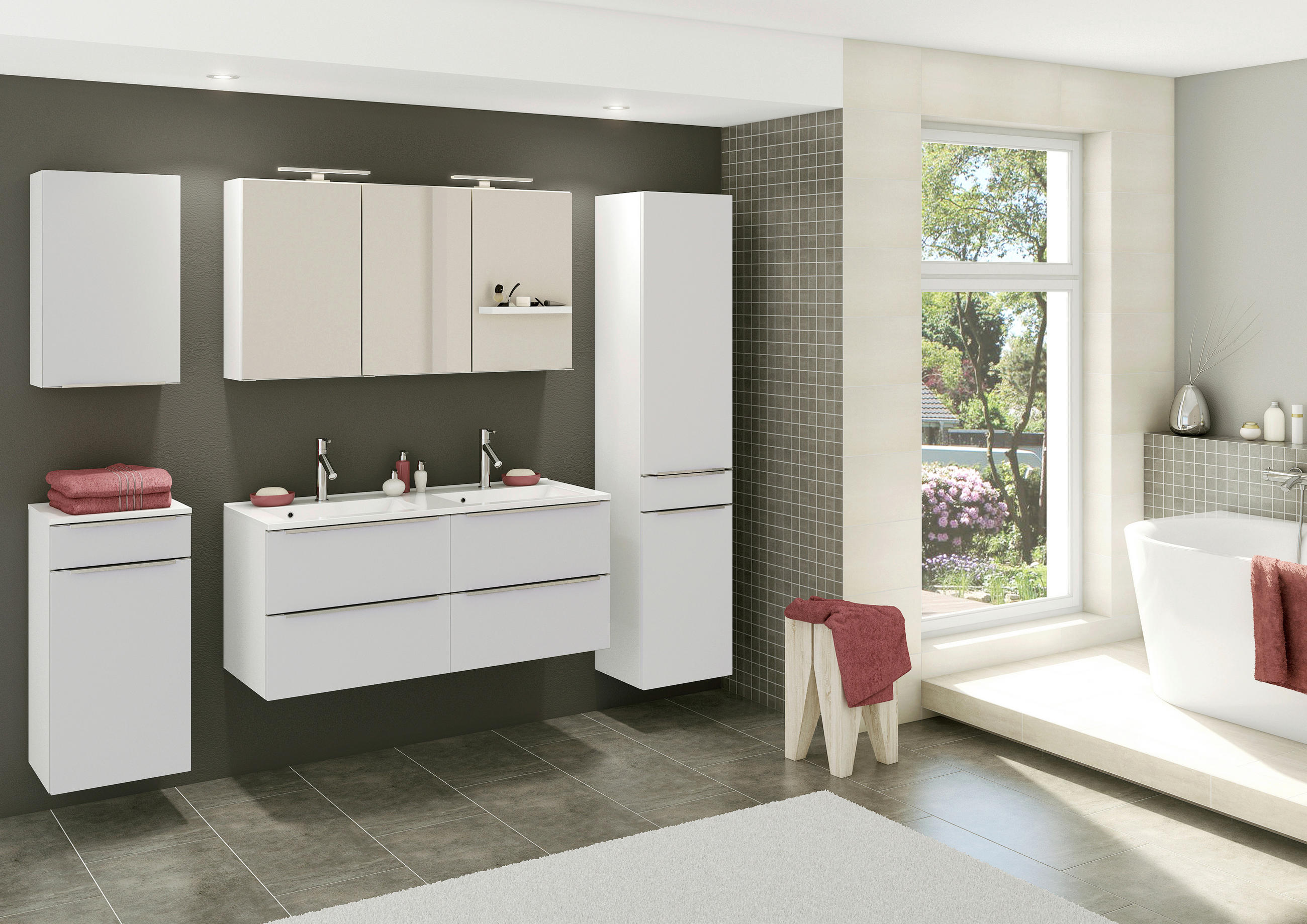 HOCHSCHRANK 40/180/35 cm  - Edelstahlfarben/Silberfarben, KONVENTIONELL, Holzwerkstoff/Kunststoff (40/180/35cm) - Xora