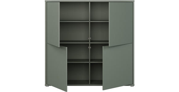 HIGHBOARD  124,5/121,5/34,9 cm  - Salbeigrün/Grau, MODERN, Holzwerkstoff/Kunststoff (124,5/121,5/34,9cm) - Carryhome