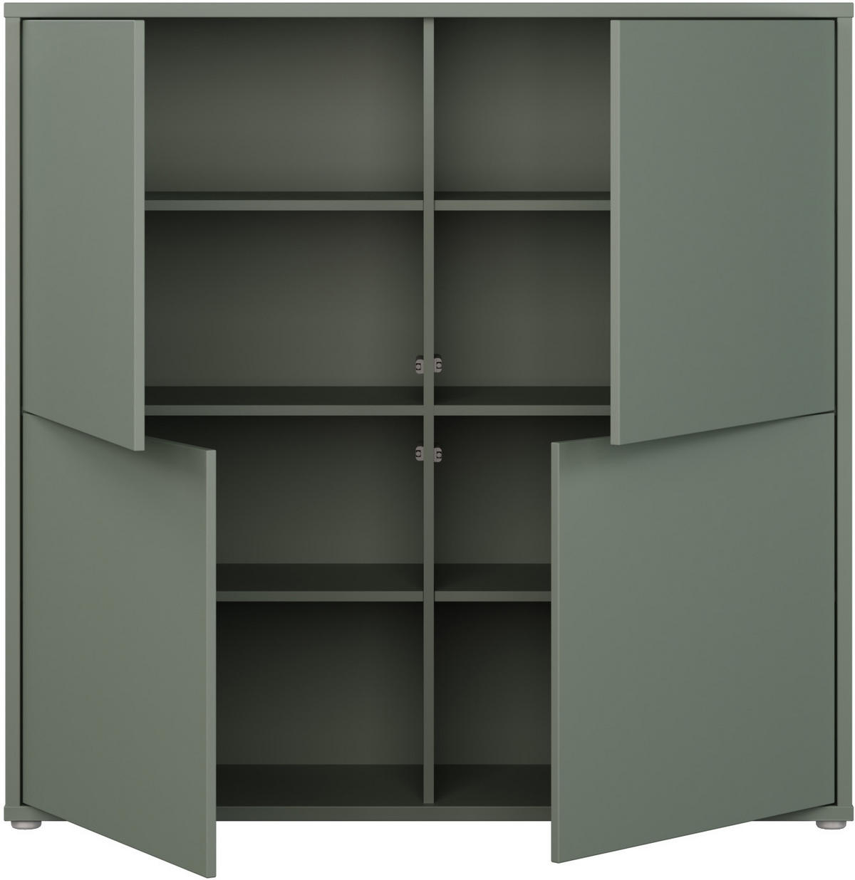 HIGHBOARD  124,5/121,5/34,9 cm  - Salbeigrün/Grau, MODERN, Holzwerkstoff/Kunststoff (124,5/121,5/34,9cm) - Carryhome
