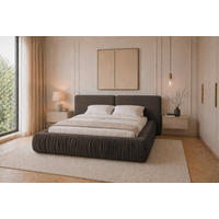 POLSTERBETT Lattenrost, Bettkasten Braun 180/200 cm  - Schwarz/Braun, MODERN, Holz/Kunststoff (180/200cm) - MID.YOU