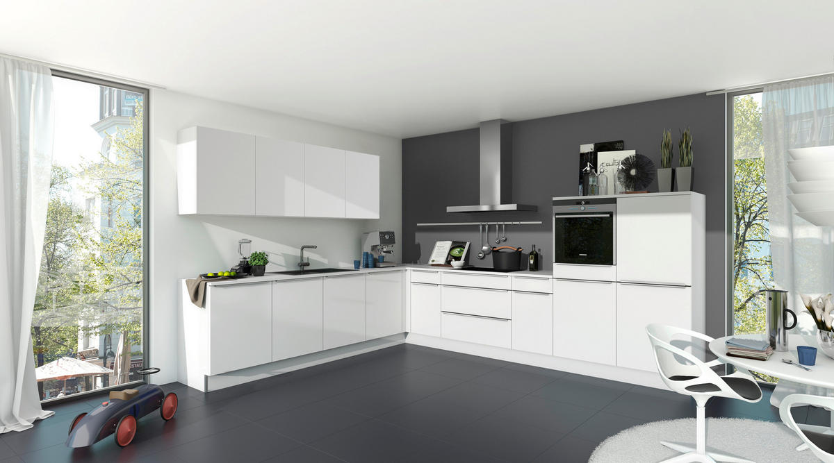 EINBAUKÜCHE NOVA LACK  - Eichefarben/Weiß, Design, Holzwerkstoff - Nolte Küchen