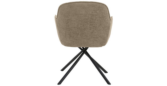 ARMLEHNSTUHL  in Webstoff  - Taupe/Schwarz, Design, Textil/Metall (64/87/63cm) - Novel