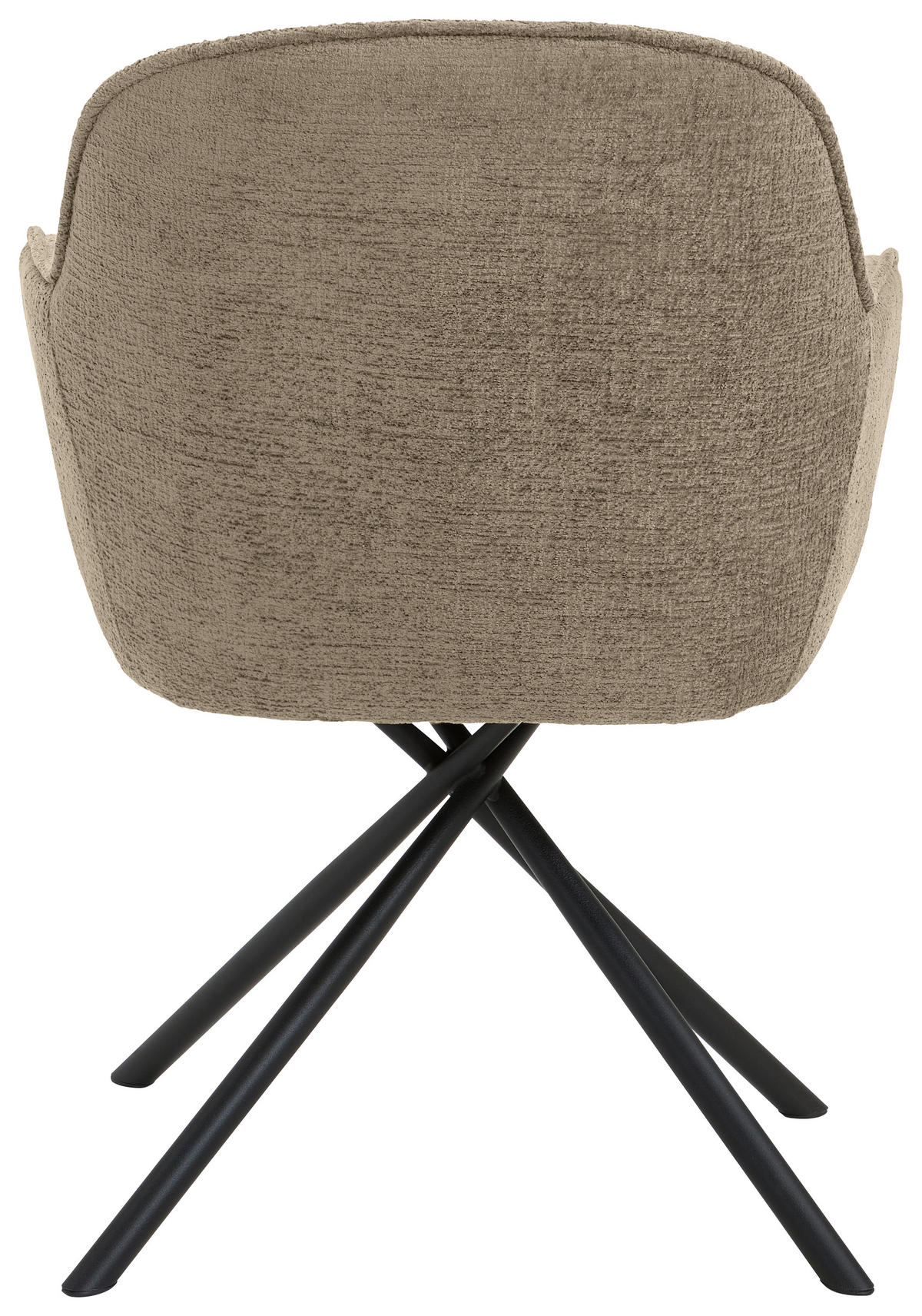 ARMLEHNSTUHL  in Webstoff  - Taupe/Schwarz, Design, Textil/Metall (64/87/63cm) - Novel