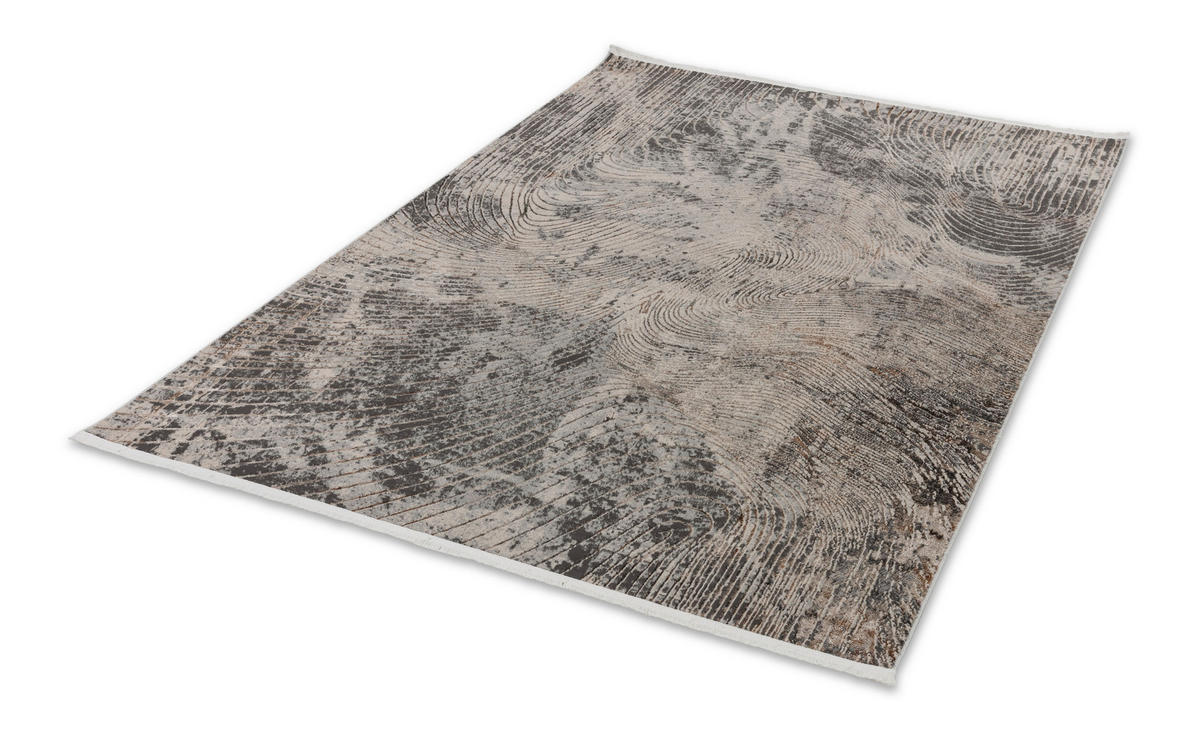 WEBTEPPICH Wohnzimmer 80/150 cm Castello Schwarz, Goldfarben rechteckig  - Goldfarben/Schwarz, Design, Textil (80/150cm) - Astra