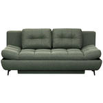 SCHLAFSOFA  in Flachgewebe Grün  - Schwarz/Grün, Design, Textil/Metall (210/92/107cm) - Novel