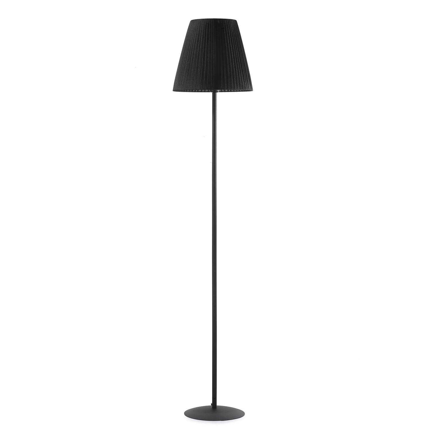 STEHLEUCHTE 28/28/173 cm    - Schwarz, KONVENTIONELL, Textil/Metall (28/28/173cm)