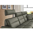 ECKSOFA in Echtleder Grau  300/157 cm  - Schwarz/Grau, Design, Leder/Metall (300/157cm) - Dieter Knoll