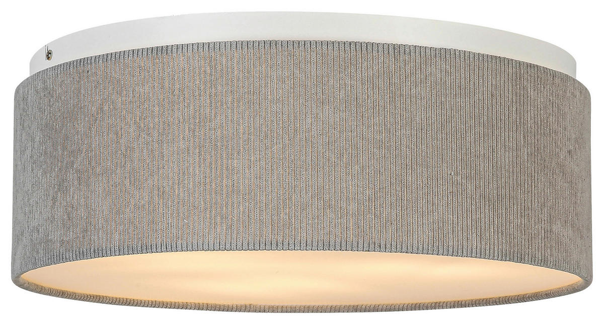 DECKENLEUCHTE 40/15 cm  - Hellgrau, Trend, Kunststoff/Textil (40/15cm) - Novel