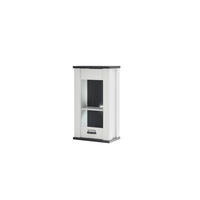 KÜCHENOBERSCHRANK 50/90/31 cm  in Anthrazit, Weiß  - Anthrazit/Schwarz, Trend, Glas/Holzwerkstoff (50/90/31cm) - MID.YOU