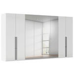 DREHTÜRENSCHRANK 400/223/61 cm,  in Weiß, Weiß Hochglanz, 8-türig  - Chromfarben/Weiß Hochglanz, Basics, Glas/Holzwerkstoff (400/223/61cm) - Novel