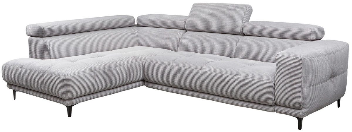 ÜLŐGARNITÚRA textil szürke  - fekete/szürke, Modern, textil (210/304cm) - Xora