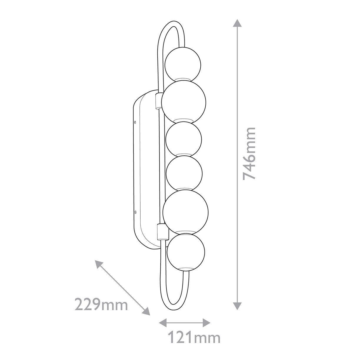 LED-WANDLEUCHTE Alora   - Messingfarben, KONVENTIONELL, Kunststoff/Metall (74,6/12,1/22,9cm) - Elstead Lighting