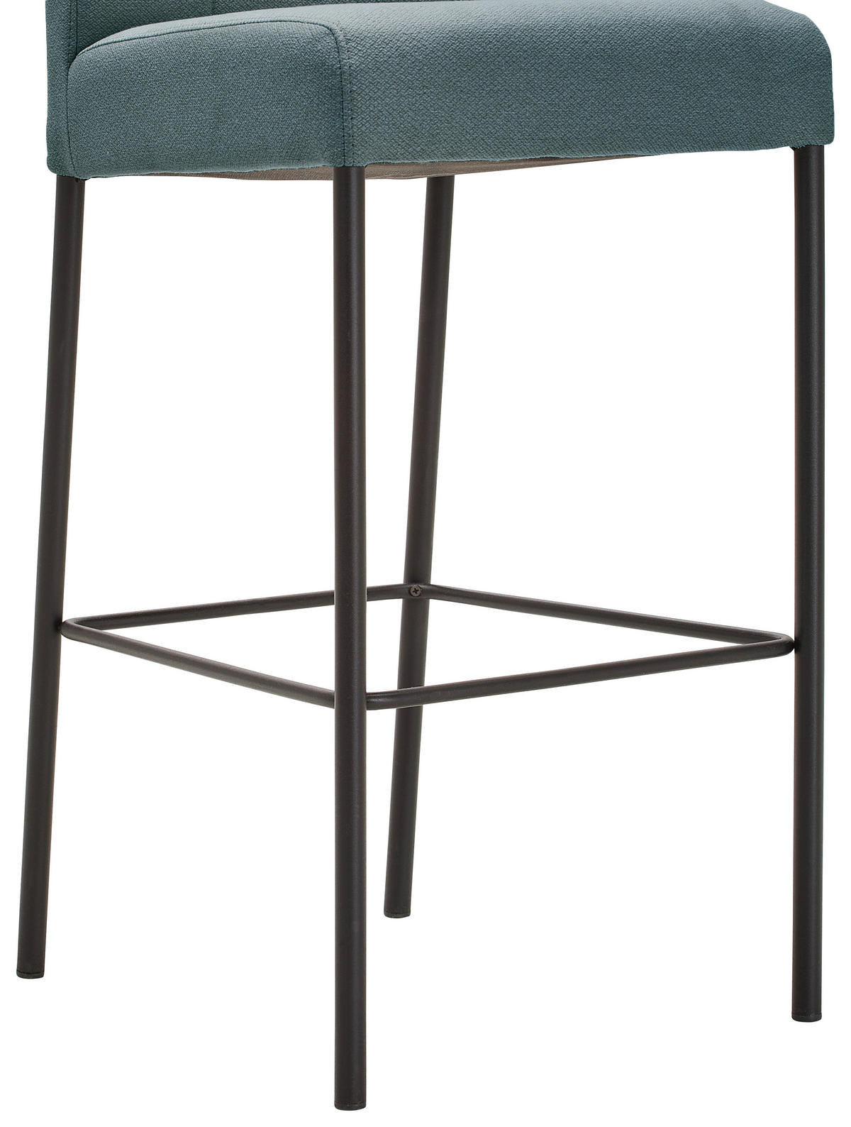BARHOCKER Webstoff Schwarz, Jadegrün Eisen Stoffauswahl  - Jadegrün/Schwarz, Design, Textil/Metall (42/102/50cm) - home24