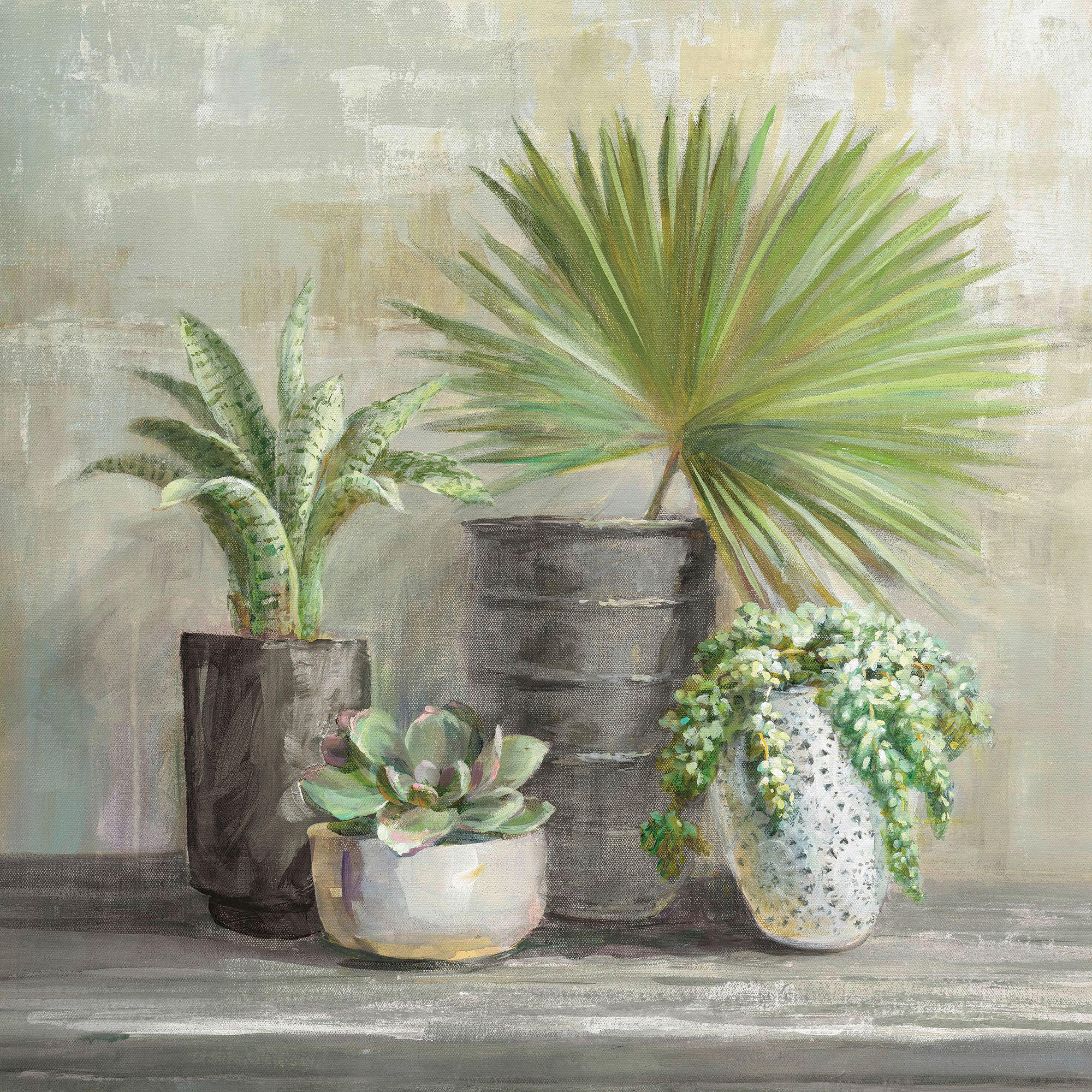MALBA NA PLÁTNĚ, zátiší, květiny, 55/55 cm  - vícebarevná, Basics, dřevo/papír (55/55cm) - Euroart