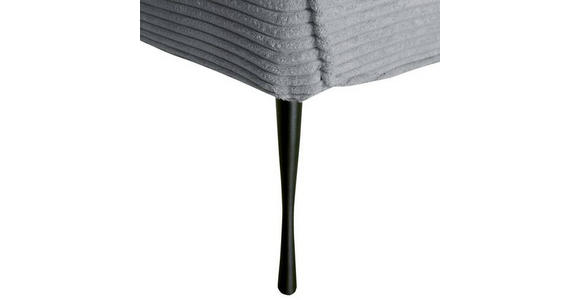 HOCKER in Textil Hellgrau  - Hellgrau/Schwarz, Design, Textil/Metall (60/49/53cm) - Landscape