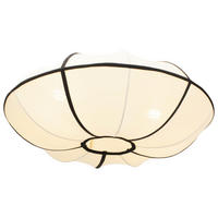 HÄNGELEUCHTE 50/24 cm   - Beige/Schwarz, Design, Textil/Metall (50/24cm) - Collet's Monde