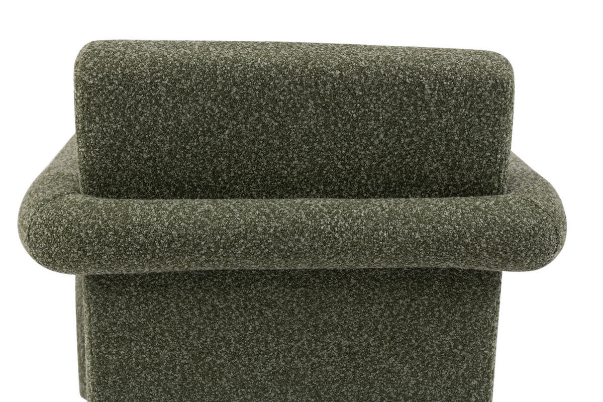 SESSEL in Bouclé Grün  - Grün, Design, Holz/Textil (78/90/73cm) - Livetastic