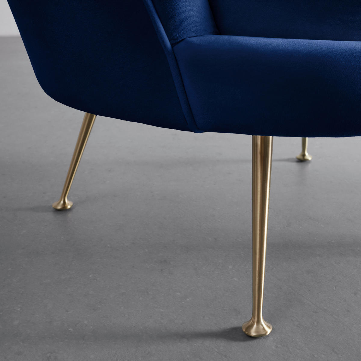 RELAXSESSEL Samt    - Champagner/Goldfarben, MODERN, Holz/Textil (88/80/83cm) - Bessagi Home