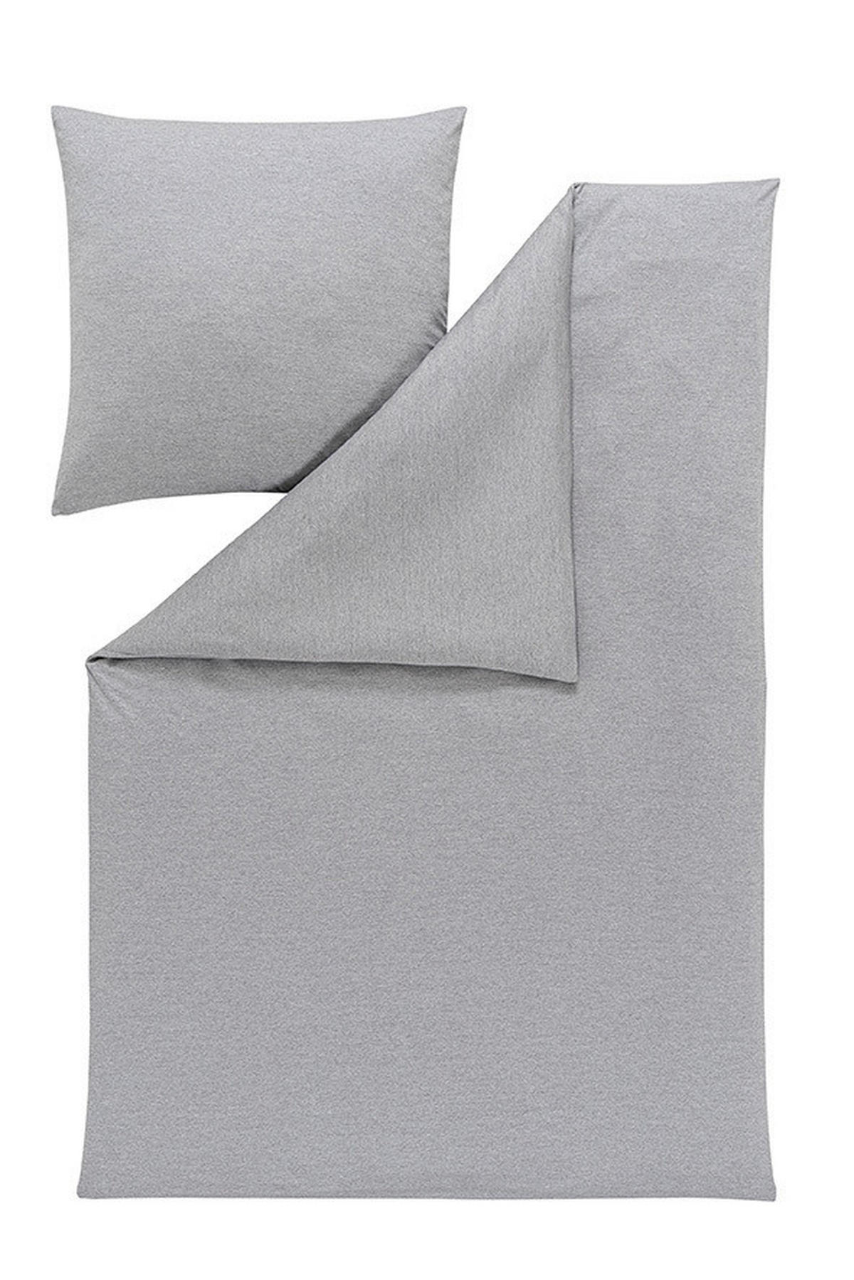 BETTWÄSCHE Takoma Interlock-Jersey 135/200 cm  - Grau, KONVENTIONELL, Textil (135/200cm) - Estella