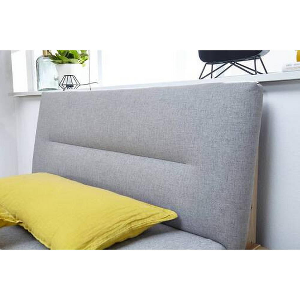 Thumbnail - Stylife Bett, Grau, Eiche, Textil, 100x200 cm, Blauer Engel, Goldenes M, Made in Germany, Über- und Sondergrößen erhältl...
