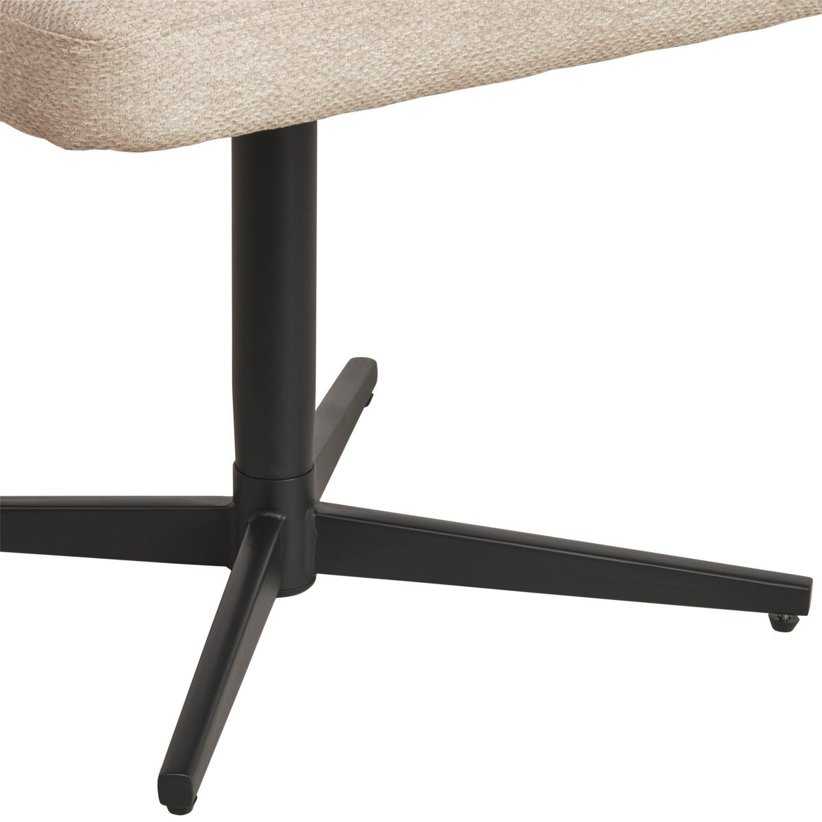 ARMLEHNSTUHL  in Eisen Webstoff  - Beige/Schwarz, KONVENTIONELL, Holz/Textil (58,5/85/63cm) - Livetastic