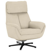 RELAXSESSEL in Textil Creme, Naturfarben  - Creme/Schwarz, Design, Textil/Metall (79/108/89cm) - Beldomo Style