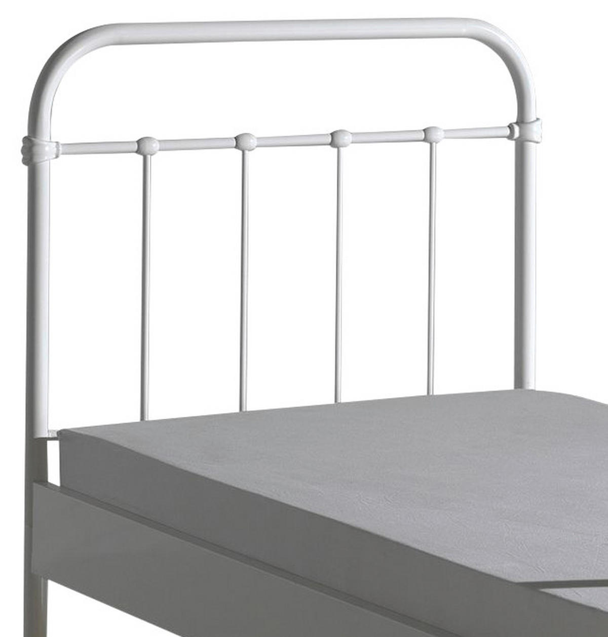 KINDER-/JUNIORBETT - Weiß, ROMANTIK / LANDHAUS, Holzwerkstoff/Metall (90/200cm) - MID.YOU