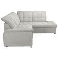ECKSOFA Beige Chenille  - Chromfarben/Beige, KONVENTIONELL, Kunststoff/Textil (260/205cm) - Carryhome