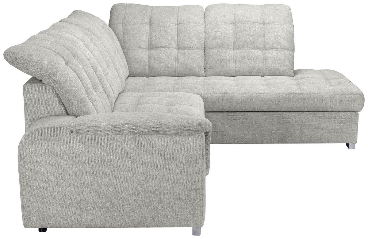 ECKSOFA Beige Chenille  - Chromfarben/Beige, KONVENTIONELL, Kunststoff/Textil (260/205cm) - Carryhome