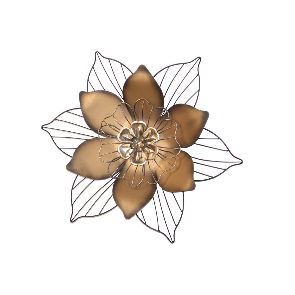 Thumbnail - Mid.you Wanddeko, Braun, Metall, 62x62x7 cm, Dekoration, Skulpturen & Dekoobjekte, Wanddeko