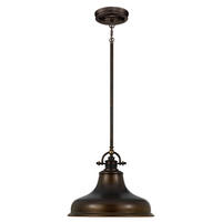 HÄNGELEUCHTE 28.4/37.7 cm  - Bronzefarben, Design, Glas/Metall (28.4/37.7cm) - Elstead Lighting