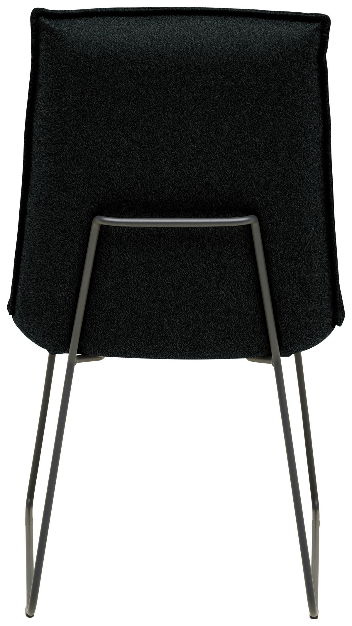 STUHL  Lederauswahl, Stoffauswahl, abwischbar  Echtleder  - Graphitfarben/Schwarz, Design, Leder/Metall (52/85/66cm) - Cassando