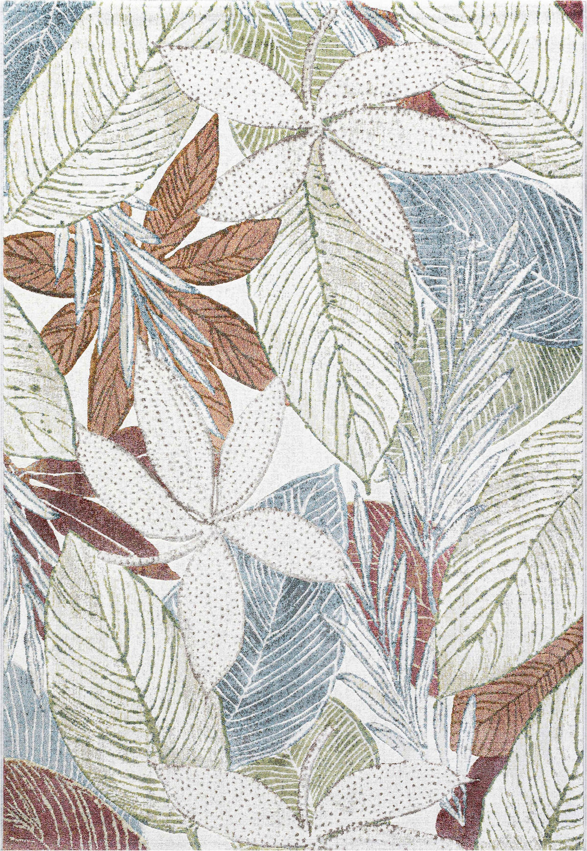 WEBTEPPICH 160/230 cm Catania Creme, Hellgrün, Hellbraun  - Hellbraun/Creme, Trend, Textil (160/230cm)