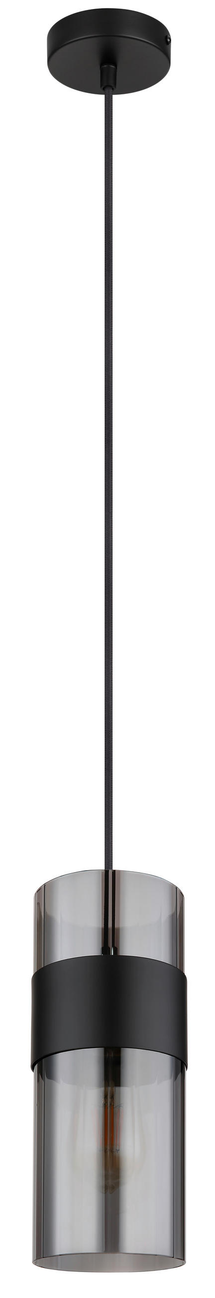ZÁVĚSNÉ SVÍTIDLO, 12,3/150 cm  - černá, Design, kov/textil (12,3/150cm) - Globo