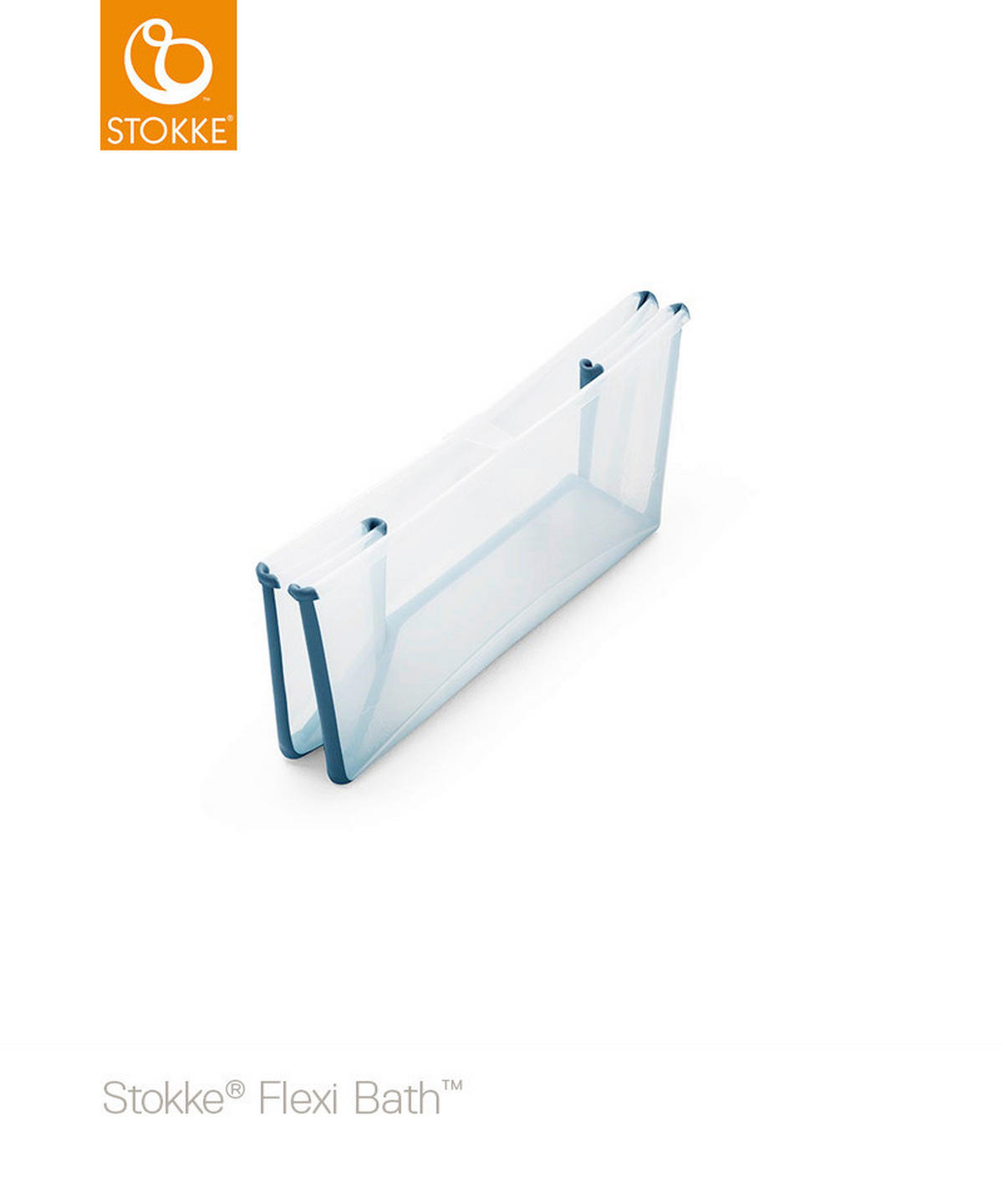 Faltbare Babybadewanne Flexi Bath™  - Blau/Transparent, Basics, Kunststoff (66/35/24cm) - Stokke