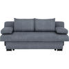 SCHLAFSOFA in Blau, Grau  - Wengefarben/Blau, KONVENTIONELL, Holz/Textil (200/80/104cm) - Novel