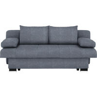 SCHLAFSOFA Blau, Grau  - Wengefarben/Blau, KONVENTIONELL, Holz/Textil (200/80/104cm) - Novel