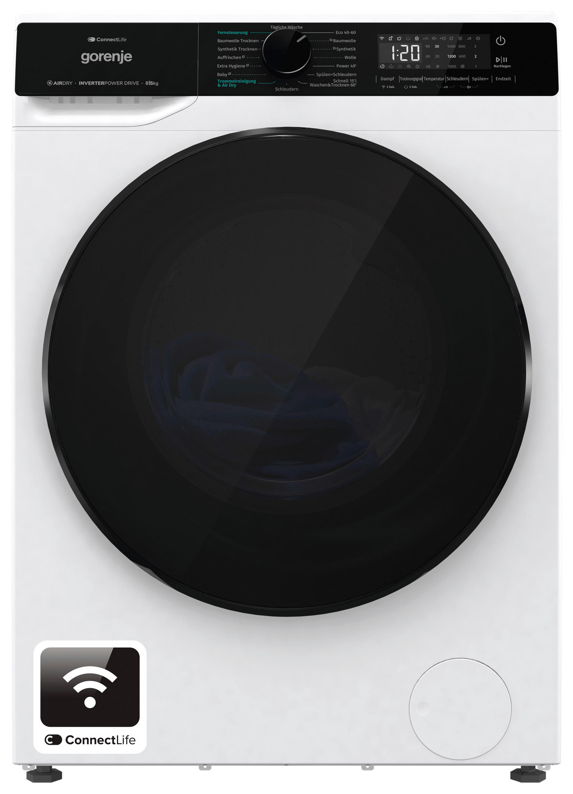 WASCHTROCKNER WD2PA854ADW/AT  - Weiß, Basics, Glas/Kunststoff (59,5/84,5/61cm) - Gorenje