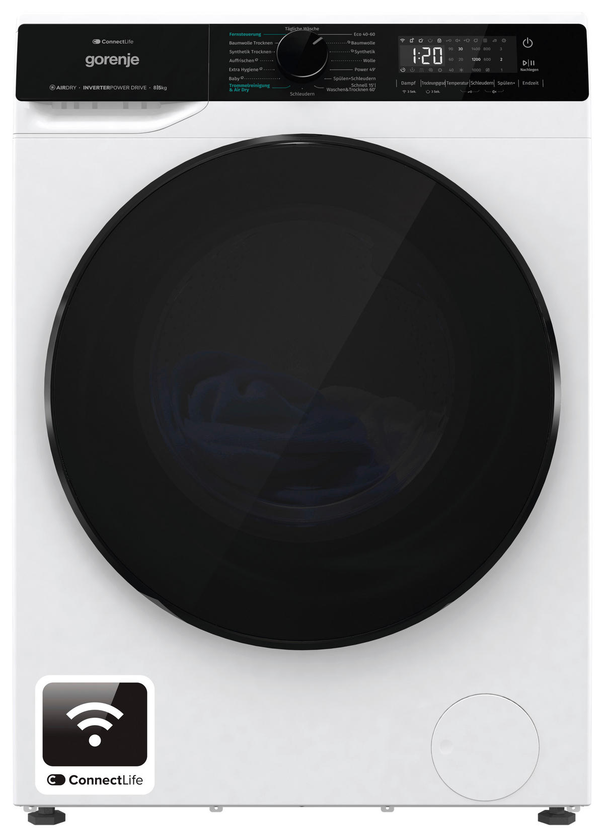 WASCHTROCKNER WD2PA854ADW/AT  - Weiß, Basics, Glas/Kunststoff (59,5/84,5/61cm) - Gorenje