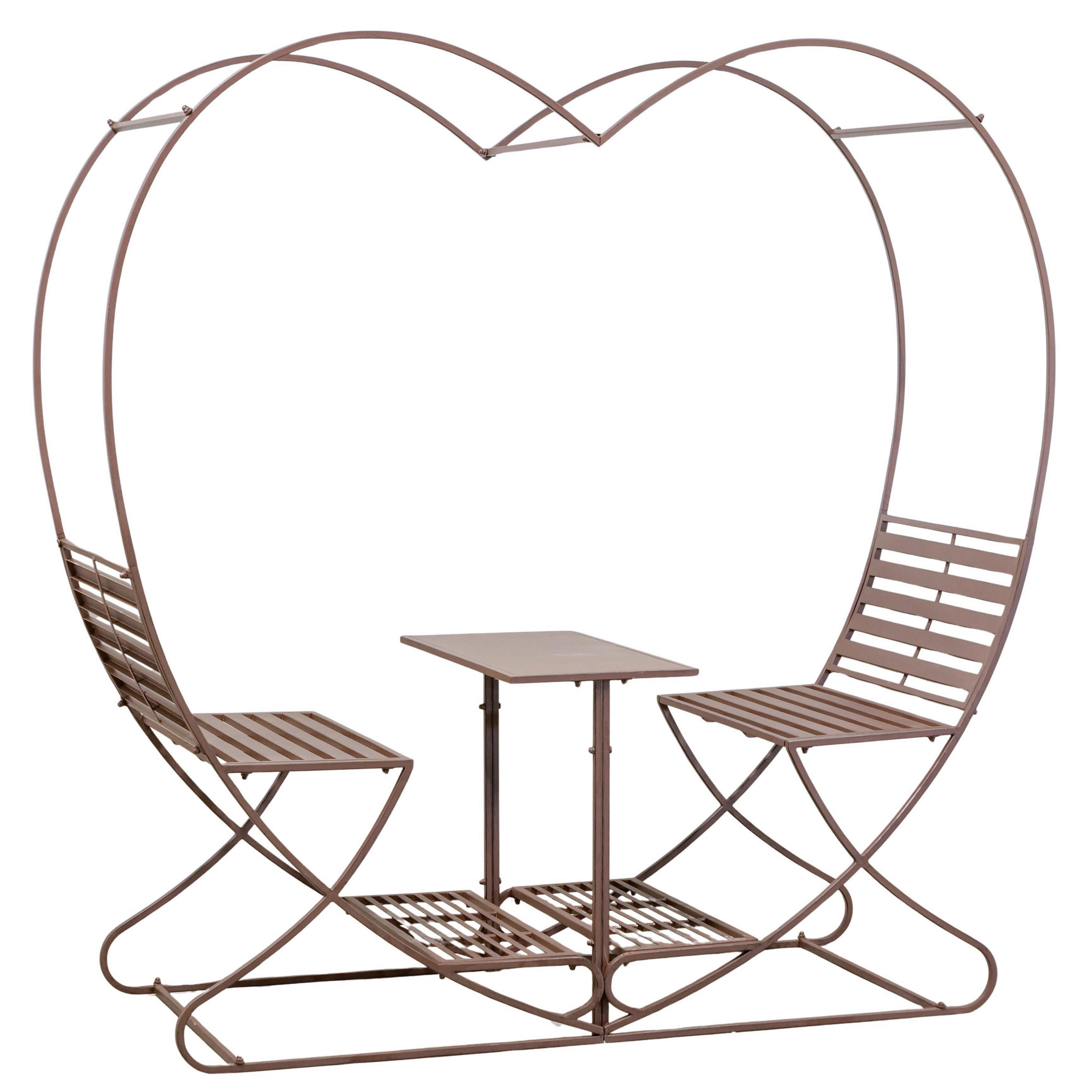 GARTENBANK  in Dunkelbraun  - Dunkelbraun, LIFESTYLE, Metall (200/75/201cm)