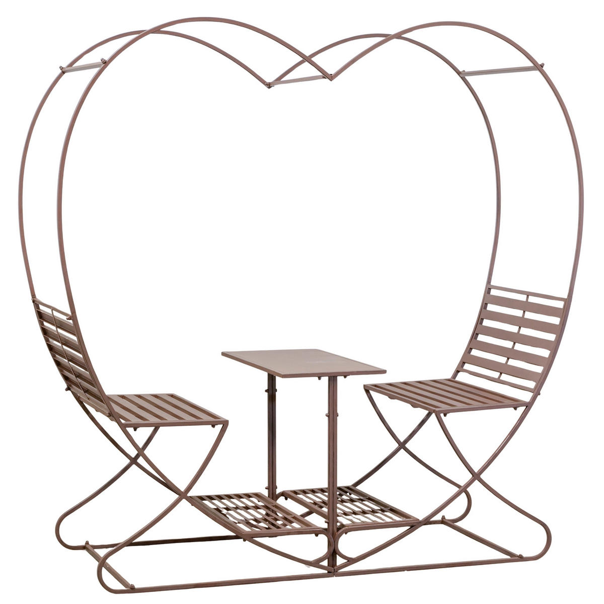 GARTENBANK  in Dunkelbraun  - Dunkelbraun, LIFESTYLE, Metall (200/75/201cm)