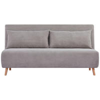 SCHLAFSOFA Cord Grau  - Naturfarben/Grau, MODERN, Holz/Textil (162/82/91cm) - MID.YOU