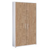 AKTENSCHRANK Weiß, Eichefarben  - Eichefarben/Weiß, MODERN, Holzwerkstoff (84,4/185,6/33cm) - MID.YOU
