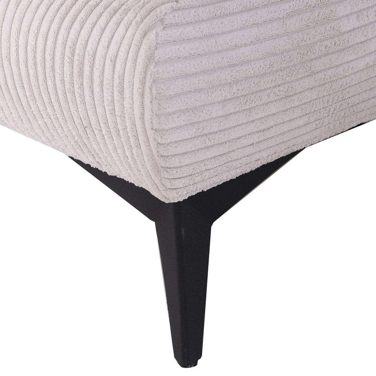 SCHLAFSOFA  mit Stoffauswahl, Liegefunktion, Schlafen auf Sitzhöhe, Rücken echt Cord Naturfarben  - Schwarz/Naturfarben, KONVENTIONELL, Textil/Metall (200/78/95cm) - home24