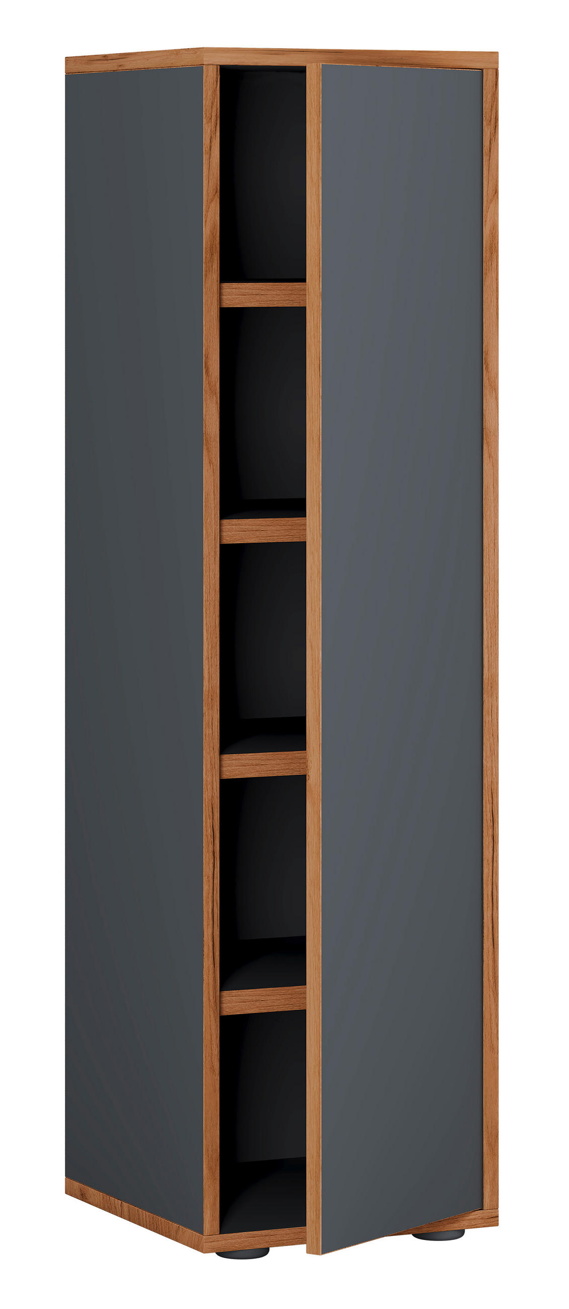 SCHUHSCHRANK  in 30/110/33 cm  - Honigeiche/Anthrazit, Design, Holzwerkstoff/Kunststoff (30/110/33cm) - MID.YOU