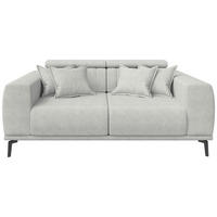 2-SITZER-SOFA Webstoff Naturfarben  - Schwarz/Naturfarben, KONVENTIONELL, Textil/Metall (200/80/110cm) - Carryhome