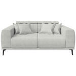 2-SITZER-SOFA Webstoff Naturfarben  - Schwarz/Naturfarben, KONVENTIONELL, Textil/Metall (200/80/110cm) - Carryhome